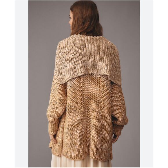 Anthropologie Maeve Oversized Collared Cardigan Knit NWT - Picture 2 of 5